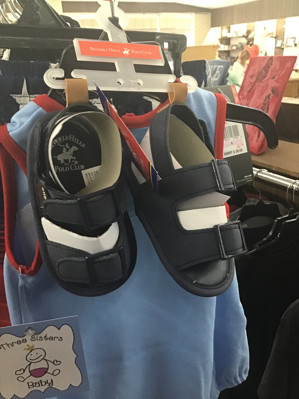 Navy boys sandal
