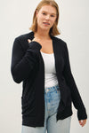 Plus Size Black Cardigan