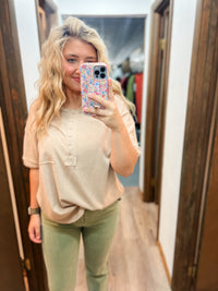 Taupe Knit Top