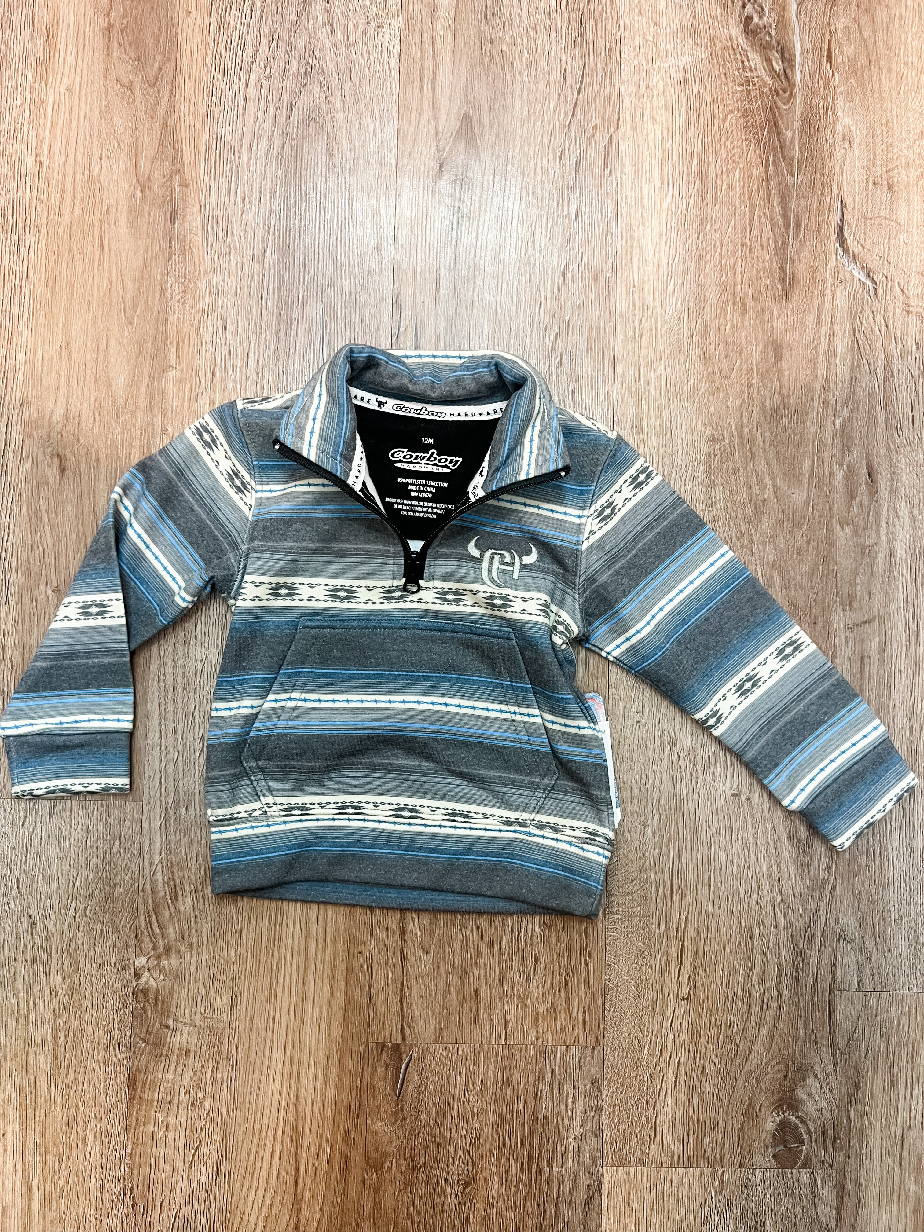 Cowboy Pattern Zip Up