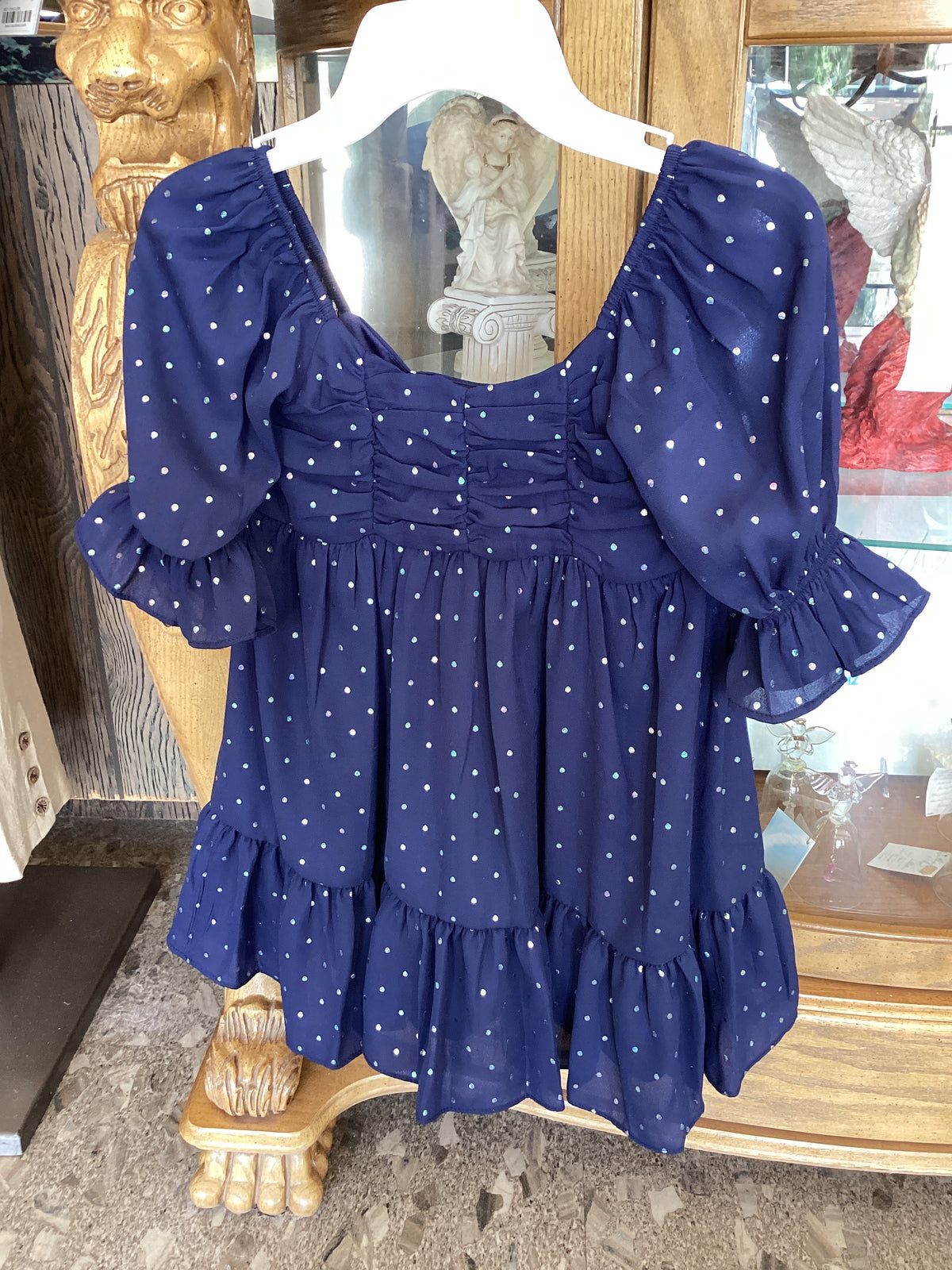 Noticed in Navy dress