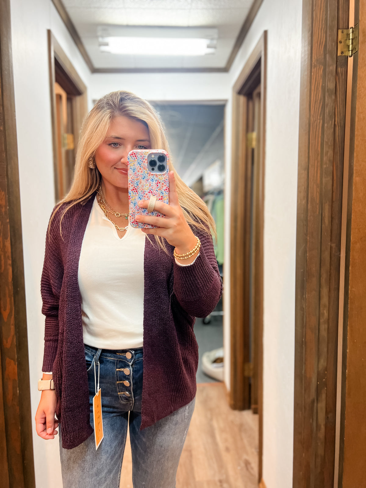 Egg Plant Cardigan