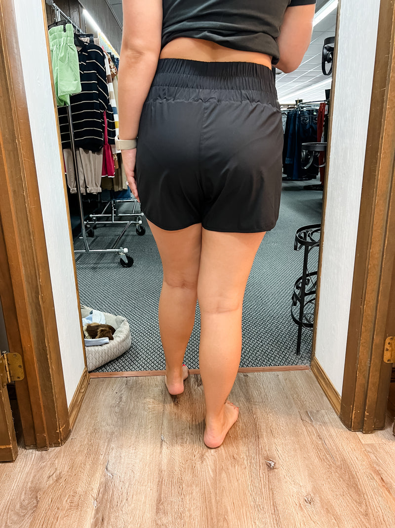 Black Mono Running Short