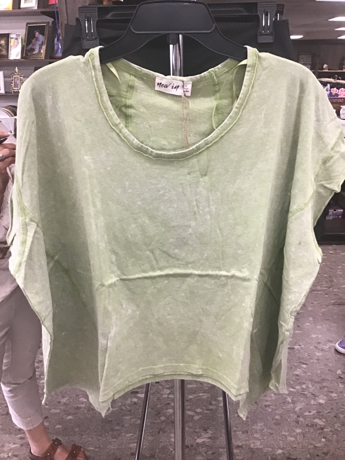 VJ green knit top