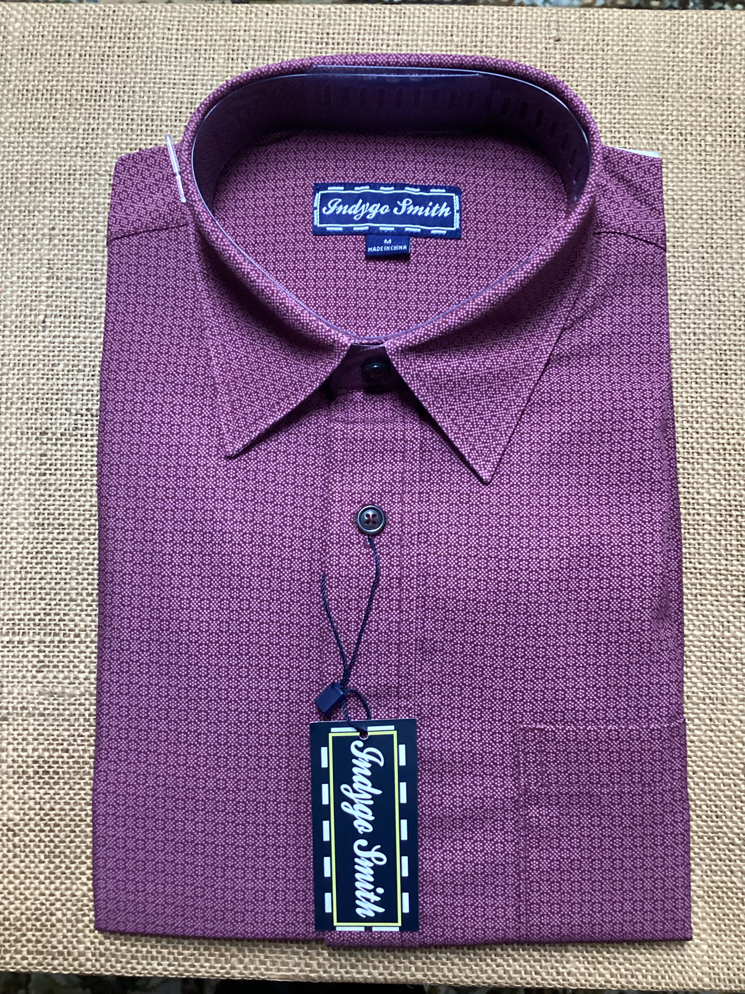 Wine LS dress shirt