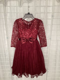 Burgundy Bow dress