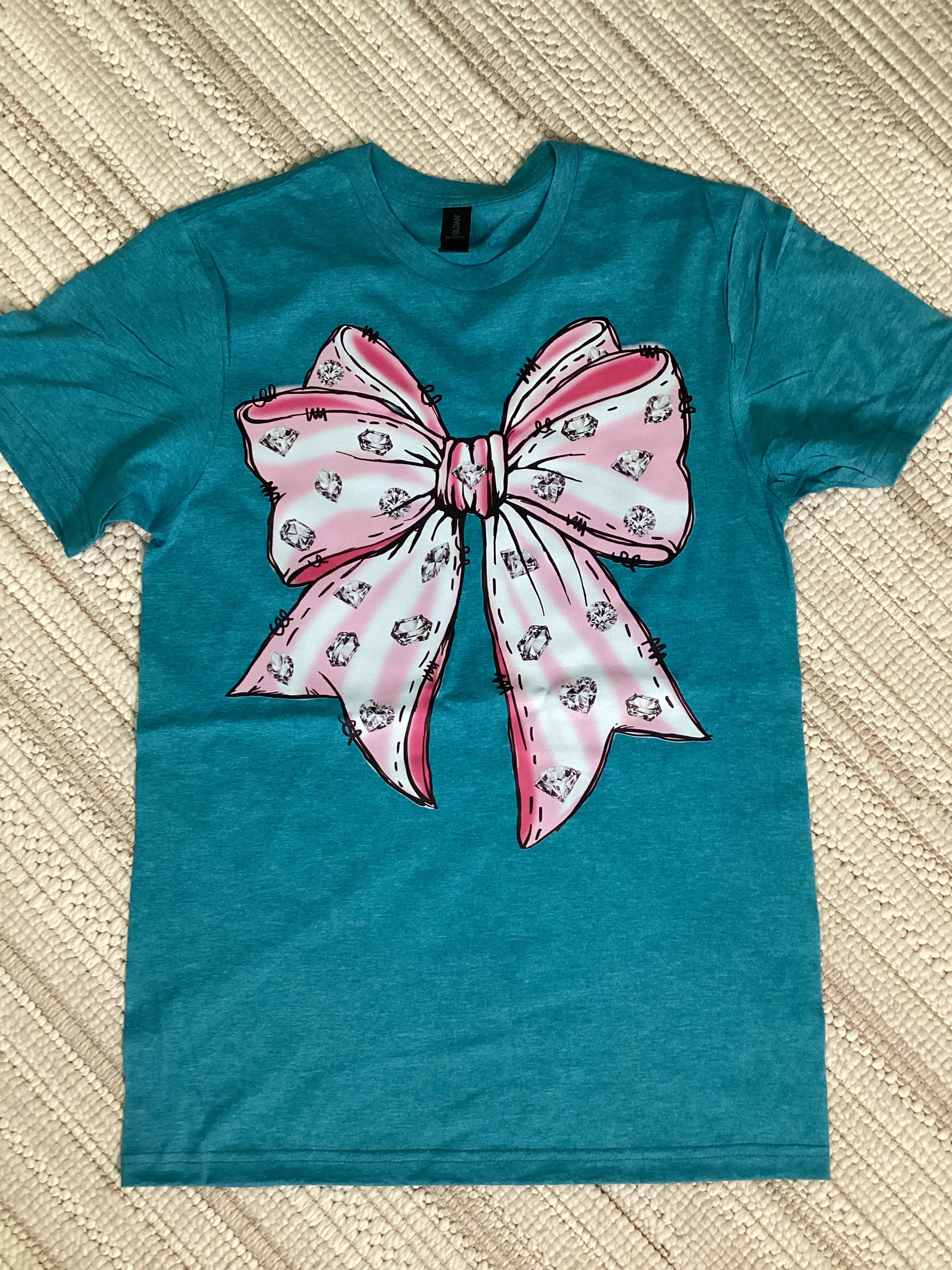 Bow Bling teal