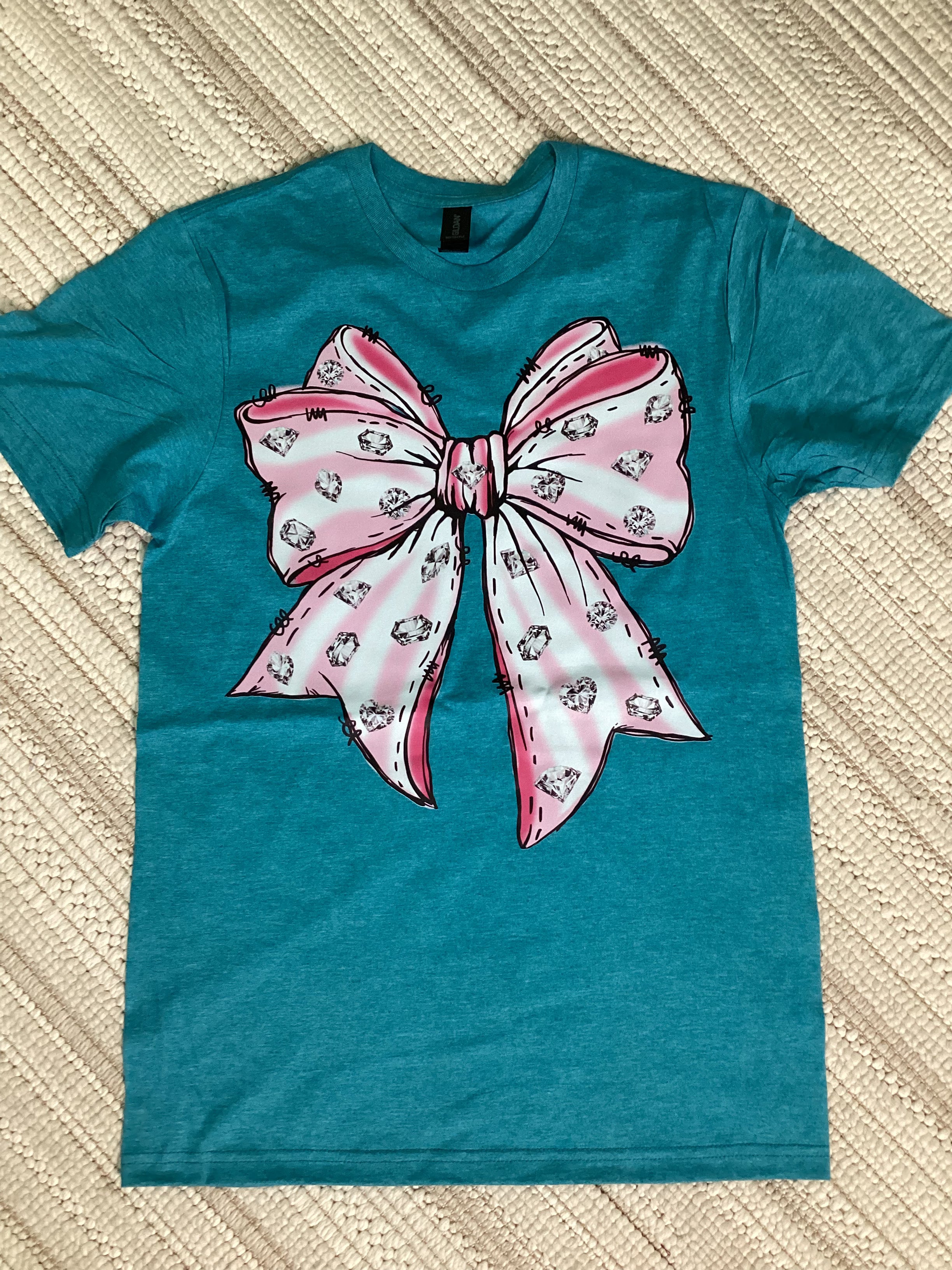 Bow Bling teal