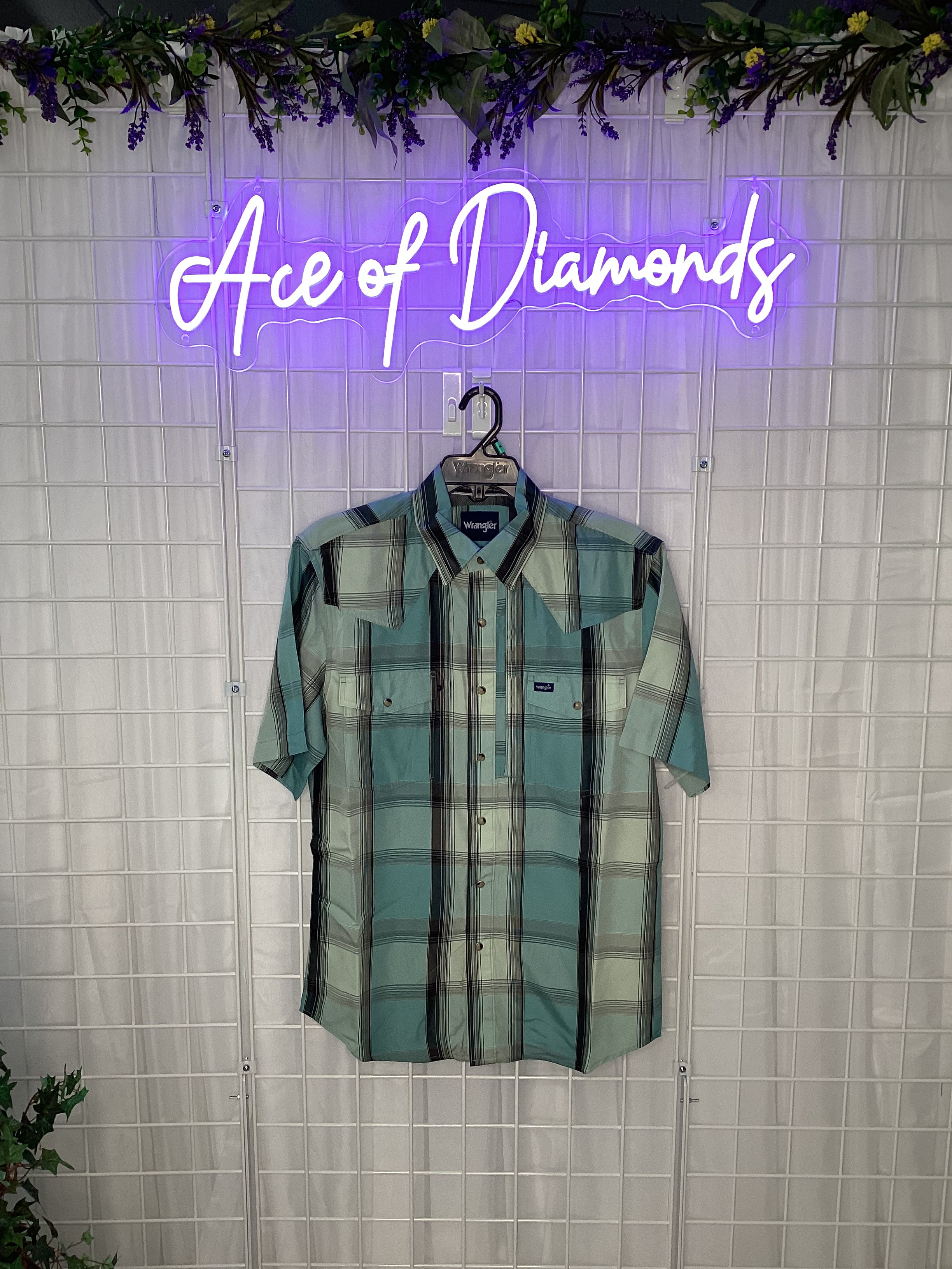 Aqua Plaid Wrangler