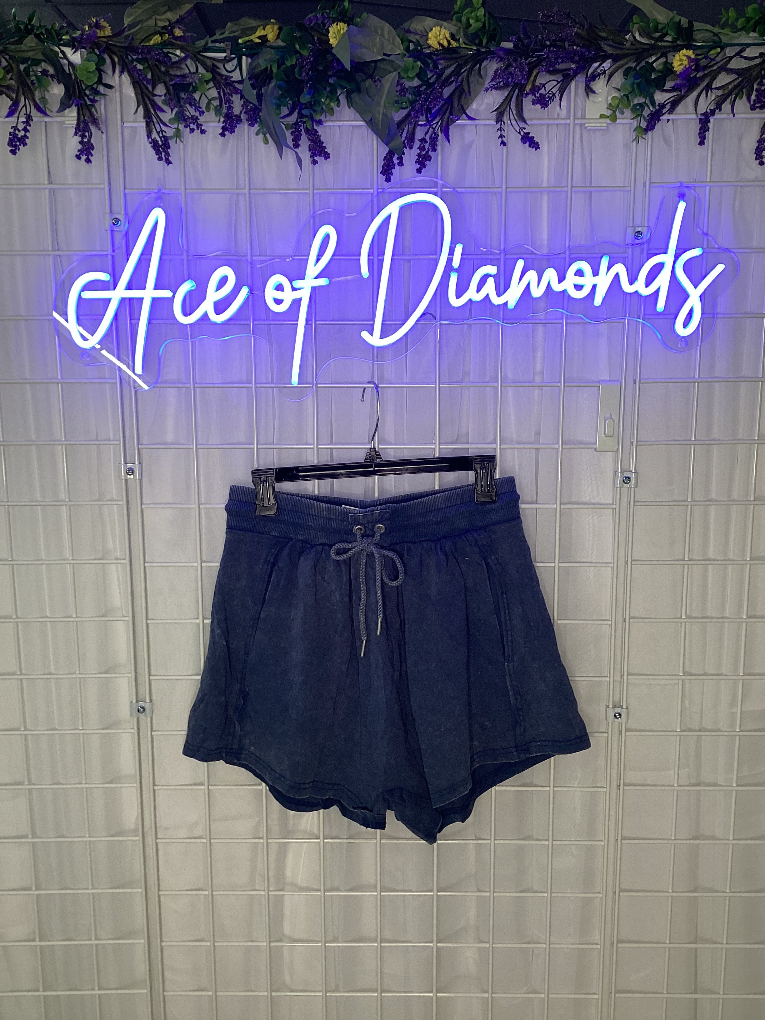Blue Cotton shorts